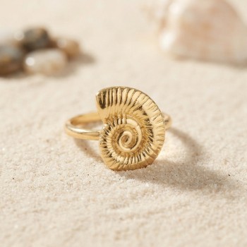 Nautilus Tasarım Gold Renk Kadın Yüzük