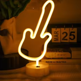 Neon Gitar Masa Lambası Neon Gitar Masa Lambası