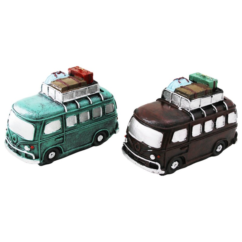 Nostaljik Otobüs Tasarımlı Biblo Kumbara - Dekoratif Model - Reçine Nostaljik Otobüs Tasarımlı Biblo Kumbara - Dekoratif Model - Reçine