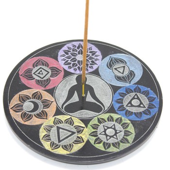 Obsidian Taşı 7 Çakra (Chakra) Tasarımı Tütsülük Obsidian Taşı 7 Çakra (Chakra) Tasarımı Tütsülük