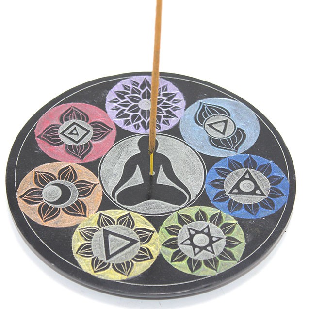 Obsidian Taşı 7 Çakra (Chakra) Tasarımı Tütsülük Obsidian Taşı 7 Çakra (Chakra) Tasarımı Tütsülük