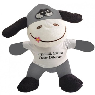 Oyuncak Peluş Eşeklik Ettim Tişörtlü Eşek Oyuncak Peluş Eşeklik Ettim Tişörtlü Eşek