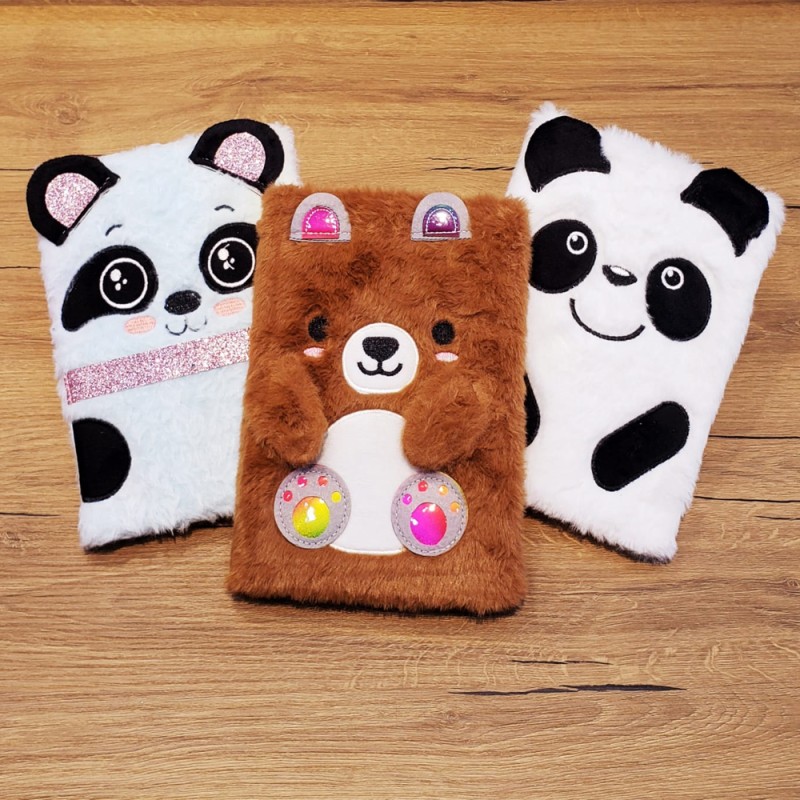 Panda Tasarımlı Peluş Defter Panda Tasarımlı Peluş Defter
