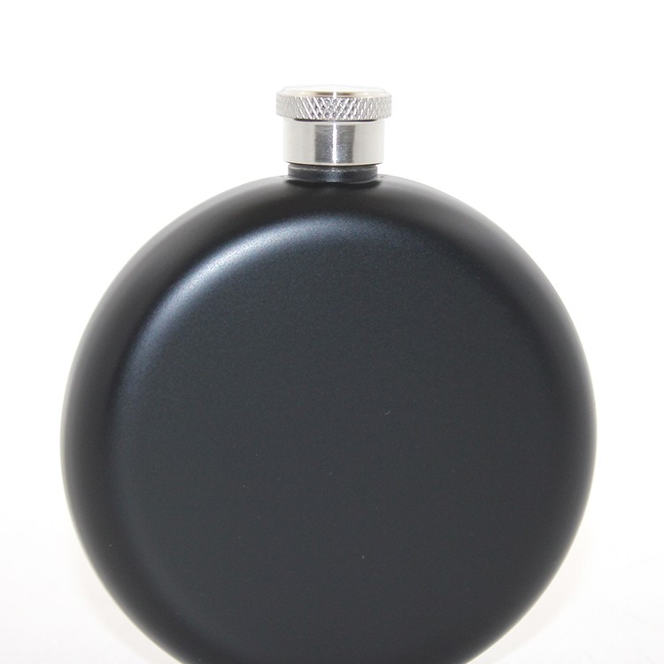 Paslanmaz Çelik Yuvarlak 5 Oz Tekli Matara Siyah Renk Paslanmaz Çelik Yuvarlak 5 Oz Tekli Matara Siyah Renk
