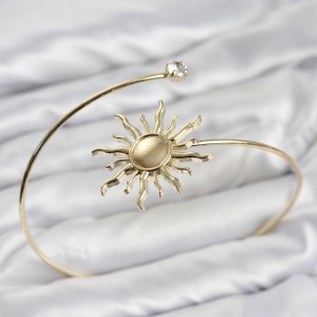 Pazu Bileklik Gold Renk Pirinç Güneş Model