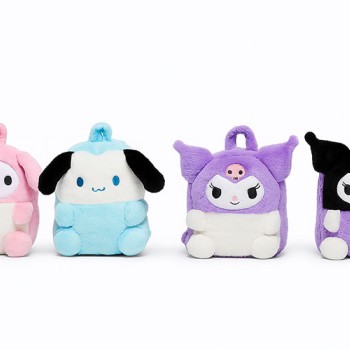 Peluş Kuromi My Melody ve Cinnamoroll Sırt Çantası Peluş Kuromi My Melody ve Cinnamoroll Sırt Çantası