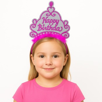 Pembe Happy Birthday Doğum Günü Prenses Tacı Pembe Happy Birthday Doğum Günü Prenses Tacı