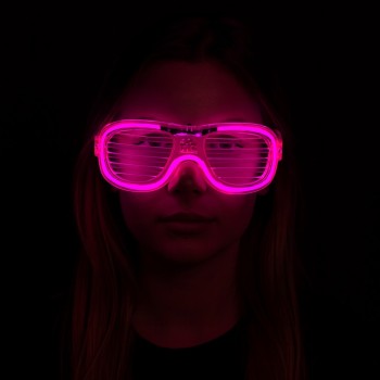 Pembe Led Işıklı Parti Gözlüğü - Neon 3 Modlu Pembe Led Işıklı Parti Gözlüğü - Neon 3 Modlu