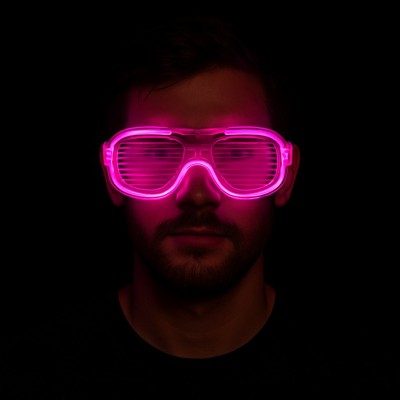 Pembe Led Işıklı Parti Gözlüğü - Neon 3 Modlu Pembe Led Işıklı Parti Gözlüğü - Neon 3 Modlu