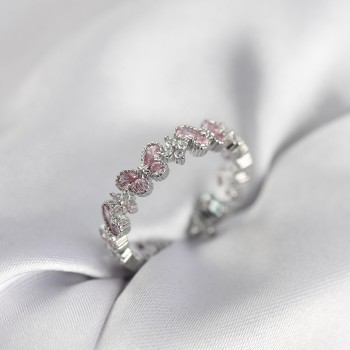 Pembe Zirkon Taşlı Kelebek Model Kadın Yüzük Pembe Zirkon Taşlı Kelebek Model Kadın Yüzük