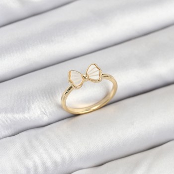 Pirinç Gold Renk Fiyonk Model Kadın Yüzük Pirinç Gold Renk Fiyonk Model Kadın Yüzük