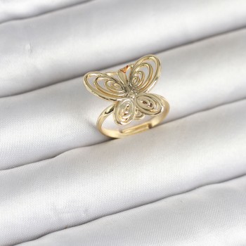 Pirinç Gold Renk Füsun Kelebek Model Kadın Yüzük Pirinç Gold Renk Füsun Kelebek Model Kadın Yüzük