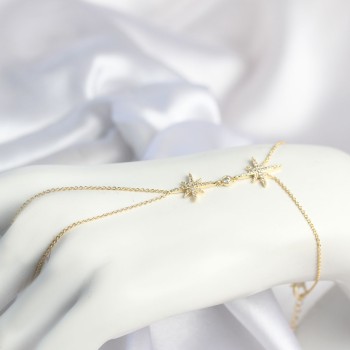 Pirinç Gold Renk Kutup Yıldızı Model Zirkon Taşlı Şahmeran Pirinç Gold Renk Kutup Yıldızı Model Zirkon Taşlı Şahmeran