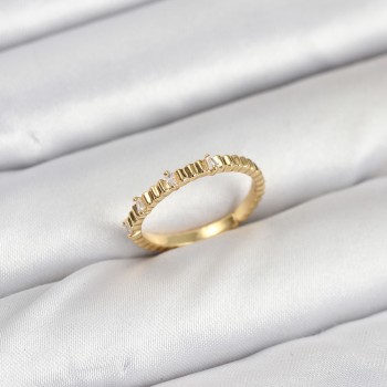 Pirinç Gold Renk Lazer Kesim Kadın Yüzük Pirinç Gold Renk Lazer Kesim Kadın Yüzük