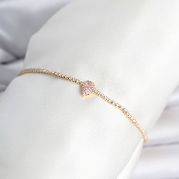 Pirinç Gold Renk Pembe Damla Model Su Yolu Kadın Bileklik Pirinç Gold Renk Pembe Damla Model Su Yolu Kadın Bileklik