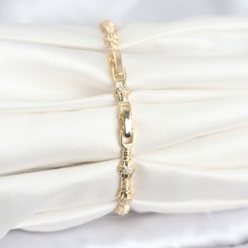 Pirinç Gold Renk VIP Seri Punta Model Zirkon Taşlı Kadın Bileklik Pirinç Gold Renk VIP Seri Punta Model Zirkon Taşlı Kadın Bileklik