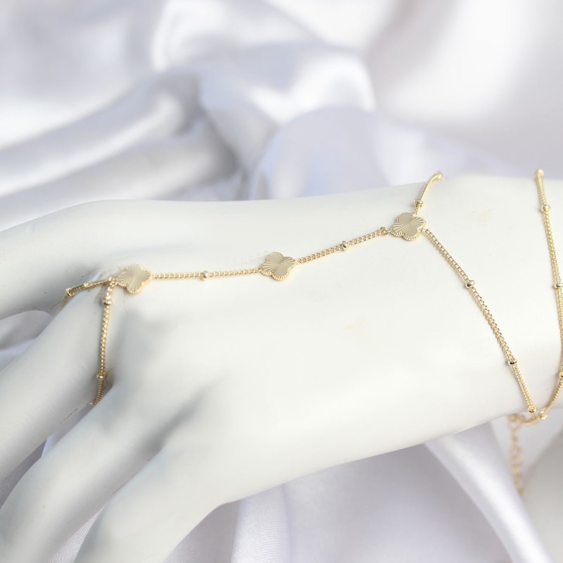 Pirinç Gold Renk Yonca Model Kadın Şahmeran Pirinç Gold Renk Yonca Model Kadın Şahmeran