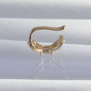 Pirinç Gold Renk Zirkon Taş Kaplama Earcuff Küpe Pirinç Gold Renk Zirkon Taş Kaplama Earcuff Küpe