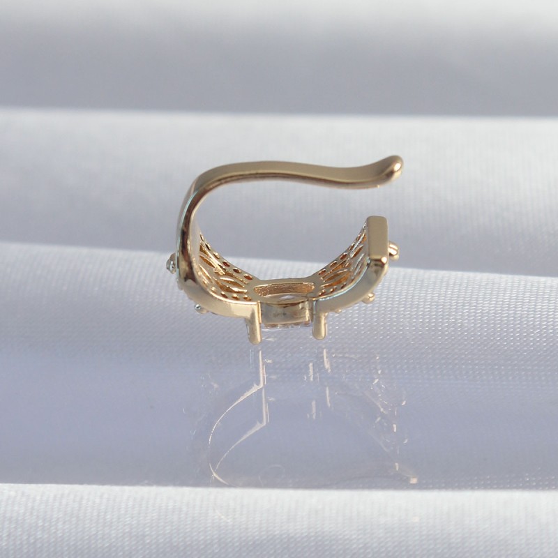 Pirinç Gold Renk Zirkon Taş Kaplama Earcuff Küpe Pirinç Gold Renk Zirkon Taş Kaplama Earcuff Küpe