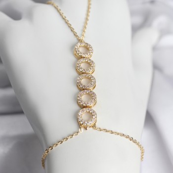 Pirinç Gold Renk Zirkon Taşlı Sıralı Halka Model Kadın Şahmeran Pirinç Gold Renk Zirkon Taşlı Sıralı Halka Model Kadın Şahmeran