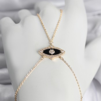 Pirinç Göz Model Gold Renk Zirkon Taşlı Kadın Şahmeran Pirinç Göz Model Gold Renk Zirkon Taşlı Kadın Şahmeran