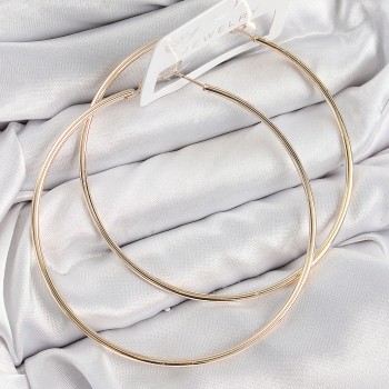 Pirinç Halka Model Gold Renk Kadın Küpe Pirinç Halka Model Gold Renk Kadın Küpe