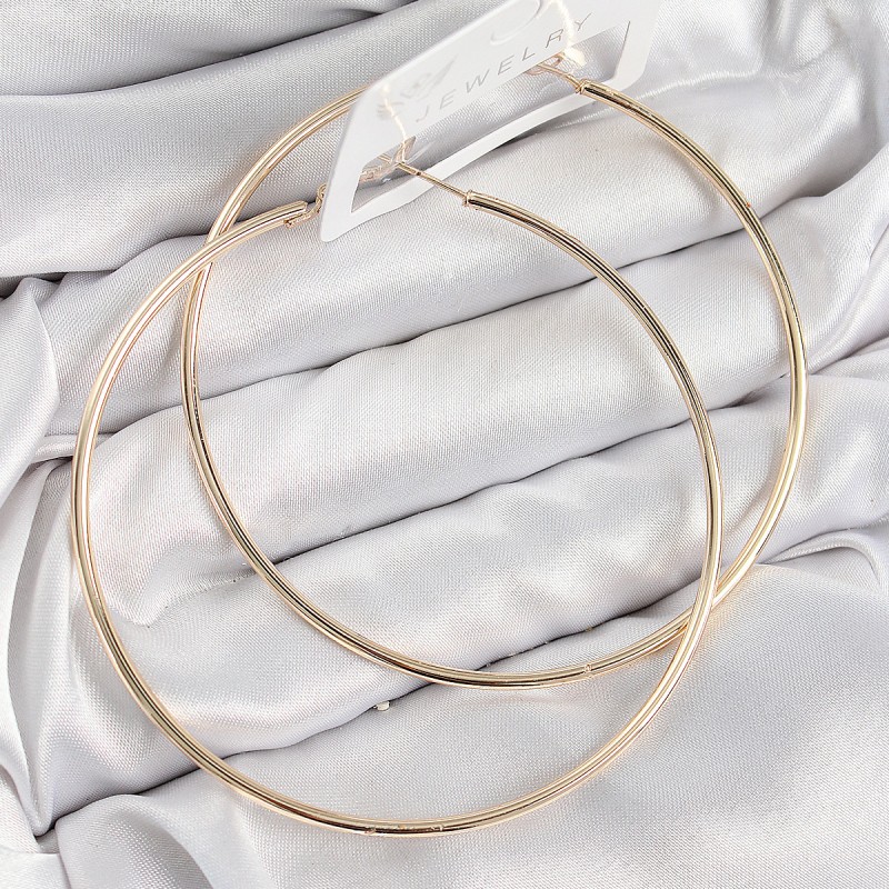 Pirinç Halka Model Gold Renk Kadın Küpe