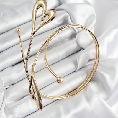 Pirinç Kalp Model Gold Renk Kadın Pazu Bileklik Pirinç Kalp Model Gold Renk Kadın Pazu Bileklik