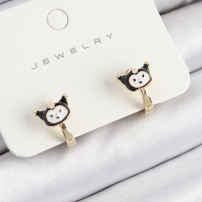 Pirinç Kuromi Model Gold Renk Çocuk Küpe Pirinç Kuromi Model Gold Renk Çocuk Küpe