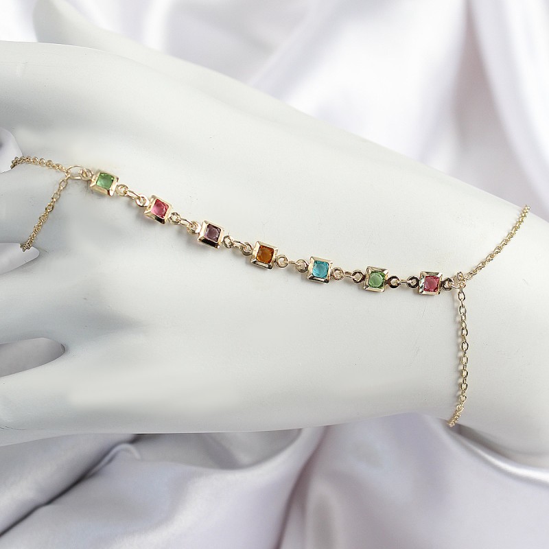 Pirinç Renkli Kare Zirkon Taşlı Y Model Gold Renk Kadın Şahmeran Pirinç Renkli Kare Zirkon Taşlı Y Model Gold Renk Kadın Şahmeran