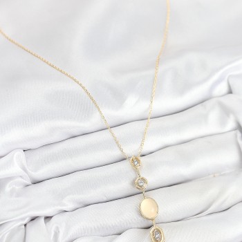 Pirinç Zincir Sarı Gold Renk Zirkon Taşlı Y Kolye Pirinç Zincir Sarı Gold Renk Zirkon Taşlı Y Kolye