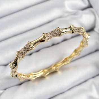 Pirinç Zirkon Taşlı Kemik Model Gold Renk Vip Kadın Bileklik Pirinç Zirkon Taşlı Kemik Model Gold Renk Vip Kadın Bileklik