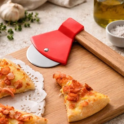 Pizza Kesici - Balta Tasarımlı - Ahşap Saplı - Paslanmaz Çelik Bıçaklı Pizza Kesici - Balta Tasarımlı - Ahşap Saplı - Paslanmaz Çelik Bıçaklı