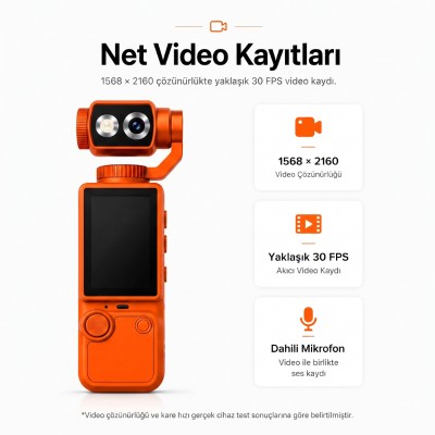 Q8 Vlog Çekim Kamerası - Manuel Açı Ayarlama - Kompakt - Taşınabilir - 4K Kalite Q8 Vlog Çekim Kamerası - Manuel Açı Ayarlama - Kompakt - Taşınabilir - 4K Kalite