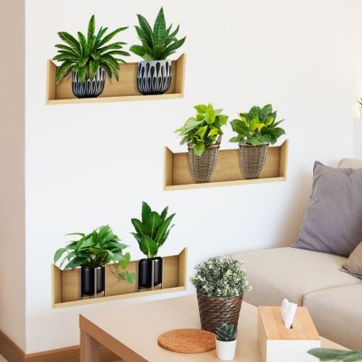 Raflı Bitki Tasarımlı Yapışkanlı Sticker 20*30 cm 3lü Set Raflı Bitki Tasarımlı Yapışkanlı Sticker 20*30 cm 3lü Set