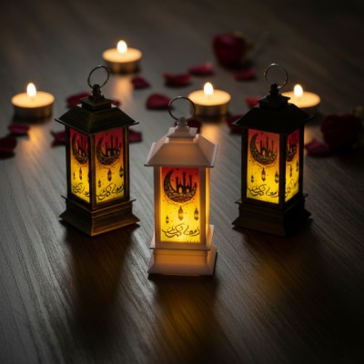 Ramazan Temalı Küçük Kare Kubbe LED Lamba Ramazan Temalı Küçük Kare Kubbe LED Lamba