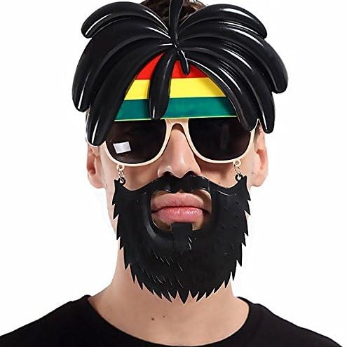 Rasta Peruklu Bob Marley Parti Gözlüğü Rasta Peruklu Bob Marley Parti Gözlüğü