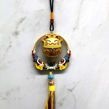 Renkli Püsküllü Şans Kedisi Feng Shui Askılık Renkli Püsküllü Şans Kedisi Feng Shui Askılık