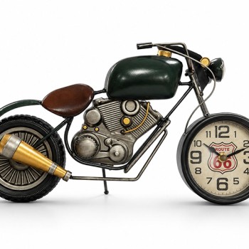 Retro Motosiklet Tasarımlı Duvar Saati - Metal - 44x24 cm Dekoratif Obje Retro Motosiklet Tasarımlı Duvar Saati - Metal - 44x24 cm Dekoratif Obje