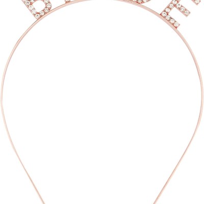 Rose Gold Bekarlığa Veda Kristal Taş Bride Tacı Rose Gold Bekarlığa Veda Kristal Taş Bride Tacı