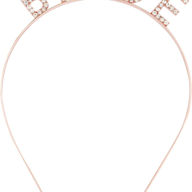 Rose Gold Bekarlığa Veda Kristal Taş Bride Tacı Rose Gold Bekarlığa Veda Kristal Taş Bride Tacı