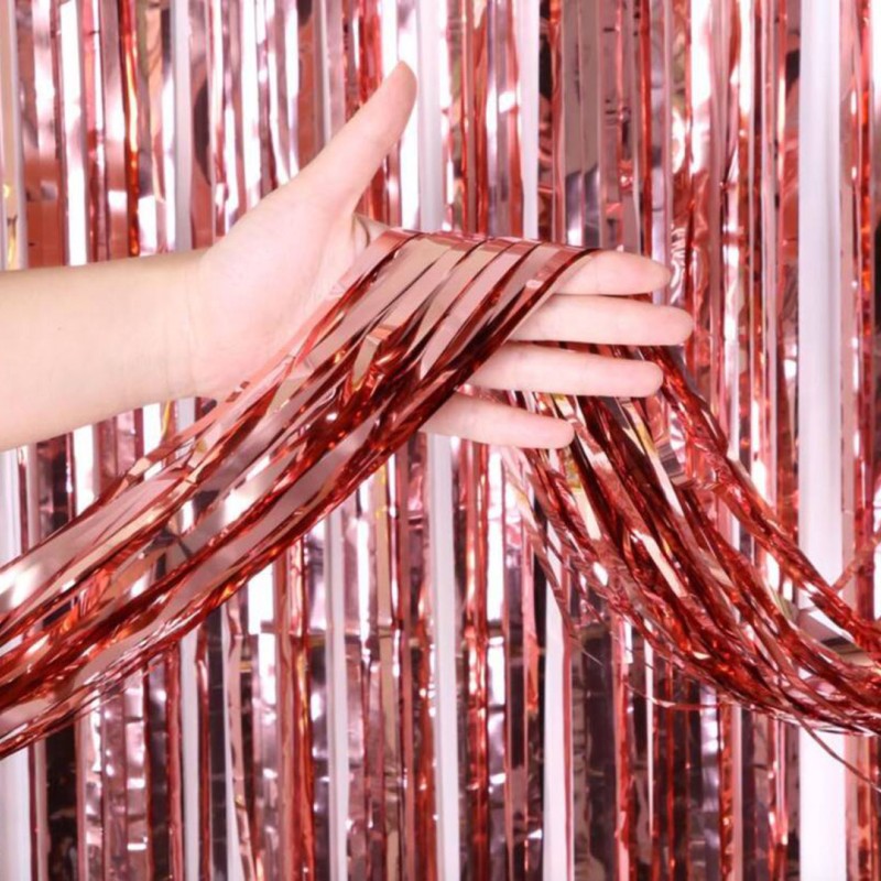 Rose Gold Püsküllü Kapı Perdesi Rose Gold Püsküllü Kapı Perdesi