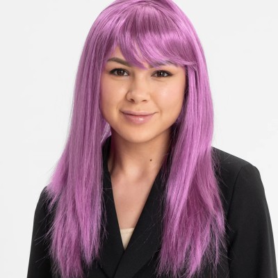 Rose Pembe Düz Kesim Peruk Rose Pembe Düz Kesim Peruk