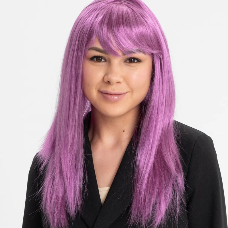 Rose Pembe Düz Kesim Peruk Rose Pembe Düz Kesim Peruk