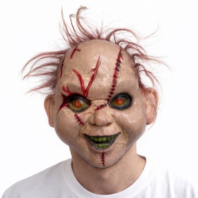 Saçlı Chucky Korku Maskesi – Gerçekçi Dikişli ve Detaylı Maske Saçlı Chucky Korku Maskesi – Gerçekçi Dikişli ve Detaylı Maske