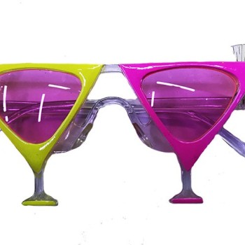 Sarı Pembe Renk Martini Parti Gözlüğü Sarı Pembe Renk Martini Parti Gözlüğü