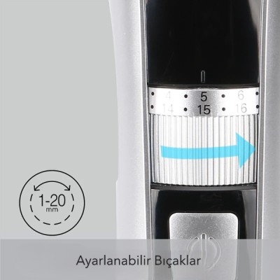 Şarjlı Ayarlanabilir Başlıklı Saç Sakal Traş Makinesi Şarjlı Ayarlanabilir Başlıklı Saç Sakal Traş Makinesi