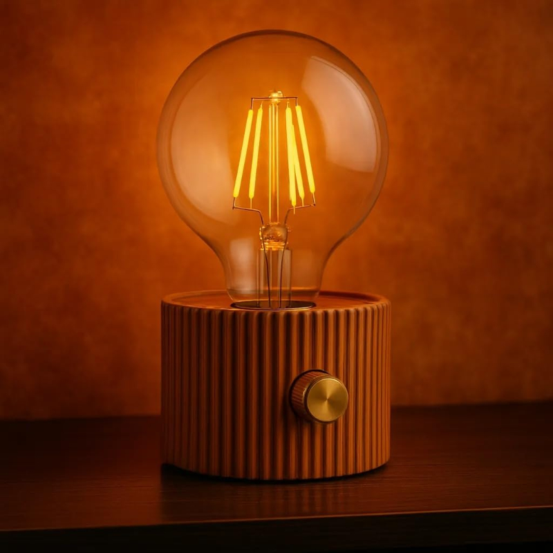 Şarjlı Dekoratif Masa Lambası - Kademesiz Dimmer - Type-C Bağlantılı