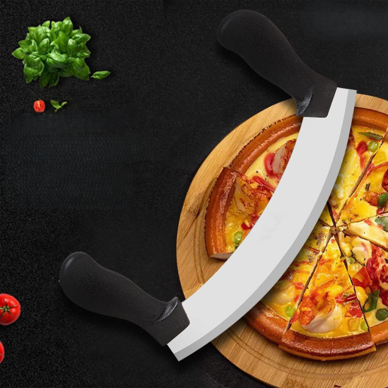 Satır Kıyma Bıçağı - Yarım Ay Modeli - Sebze Doğrama Satırı - Pizza Dilimleme Bıçağı - Paslanmaz Çelik Satır Kıyma Bıçağı - Yarım Ay Modeli - Sebze Doğrama Satırı - Pizza Dilimleme Bıçağı - Paslanmaz Çelik