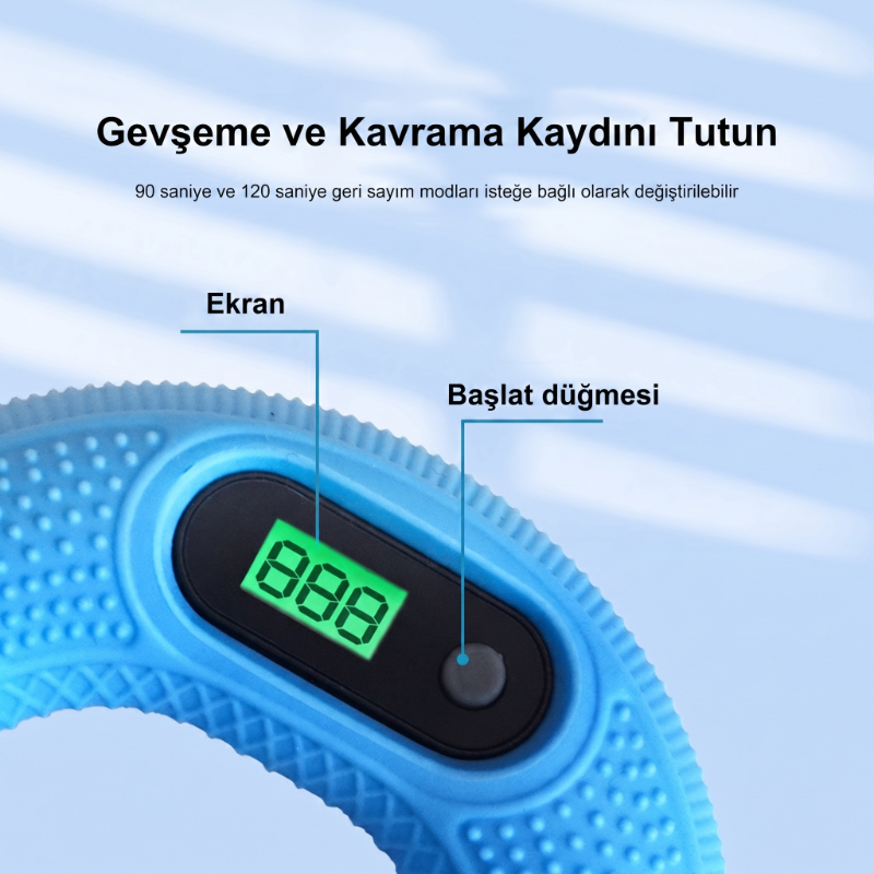 Sayaçlı El Güçlendirme Halkası - Akıllı Egzersiz Aleti - 30 LB Sayaçlı El Güçlendirme Halkası - Akıllı Egzersiz Aleti - 30 LB